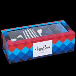 Navy Blue Themed Socks - 4 Pair Gift Set (Sock Size 10-13)